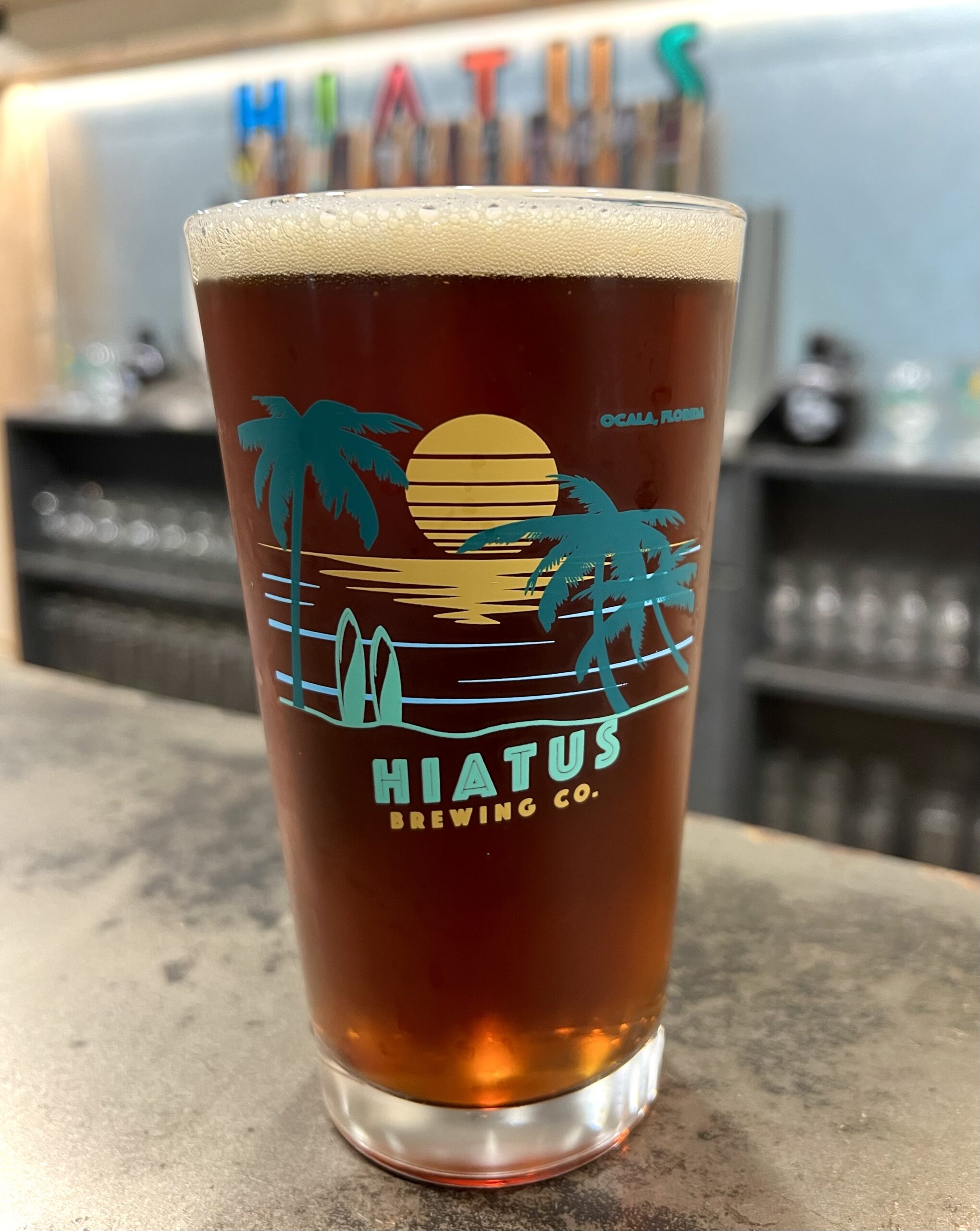 Hiatus Brewing Company Ocala Florida Brewpub Craft Beer Lager Time Stands Still Amber